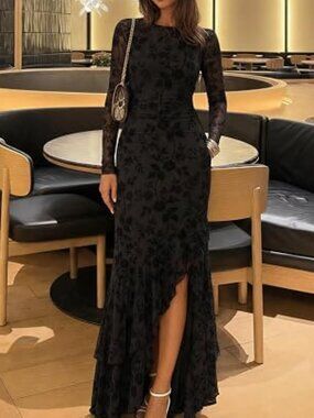 Women's Fall Wedding Guest Cocktail Formal Maxi Dresses